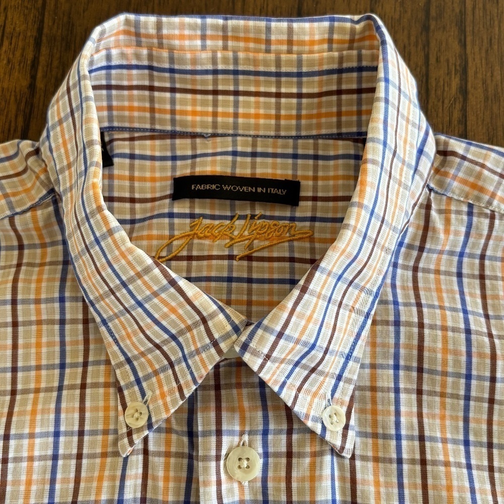 Jack Lipson made in Canada long sleeve button down shirt size Large